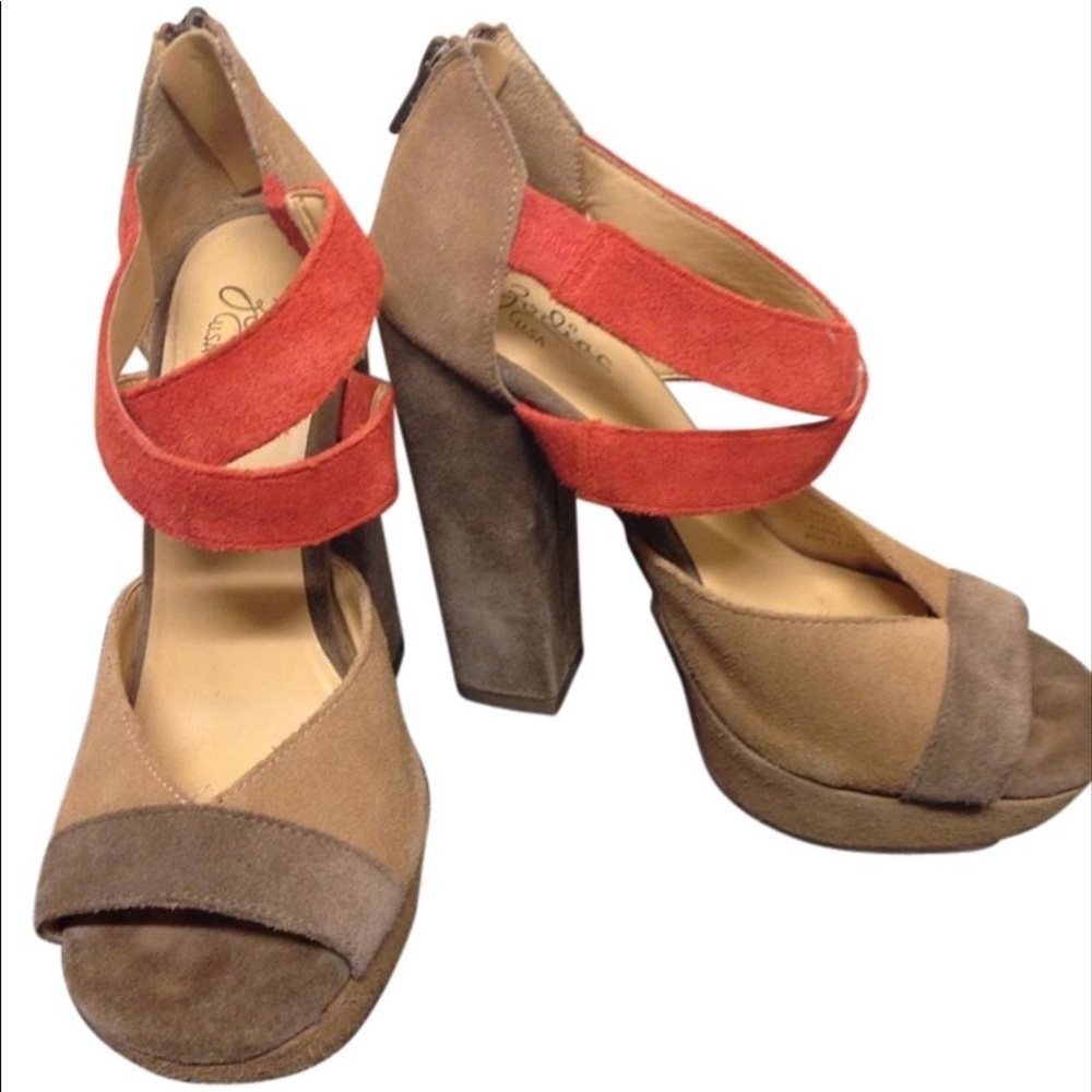 Zodiac “Trixie” brown and orange heel - size 9